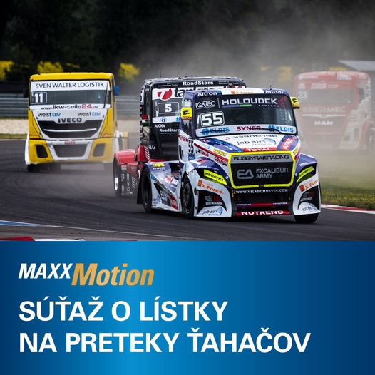 Súťaž o lístky na OMV MaxxMotion TRUCK RACE OF SLOVAKIA