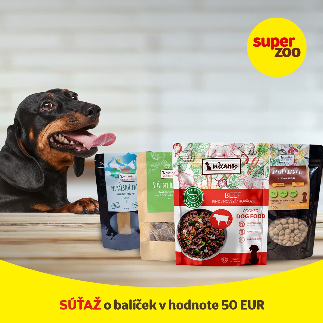 Súťaž o balíček Super zoo plný dobrôt v hodnote 50€
