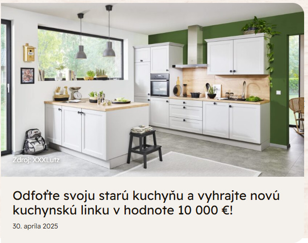 Odfoťte svoju starú kuchyňu a vyhrajte novú kuchynskú l