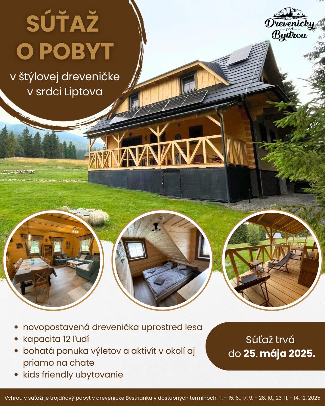 Súťaž o trojdňový pobyt v štýlovej dreveničke v srdci L