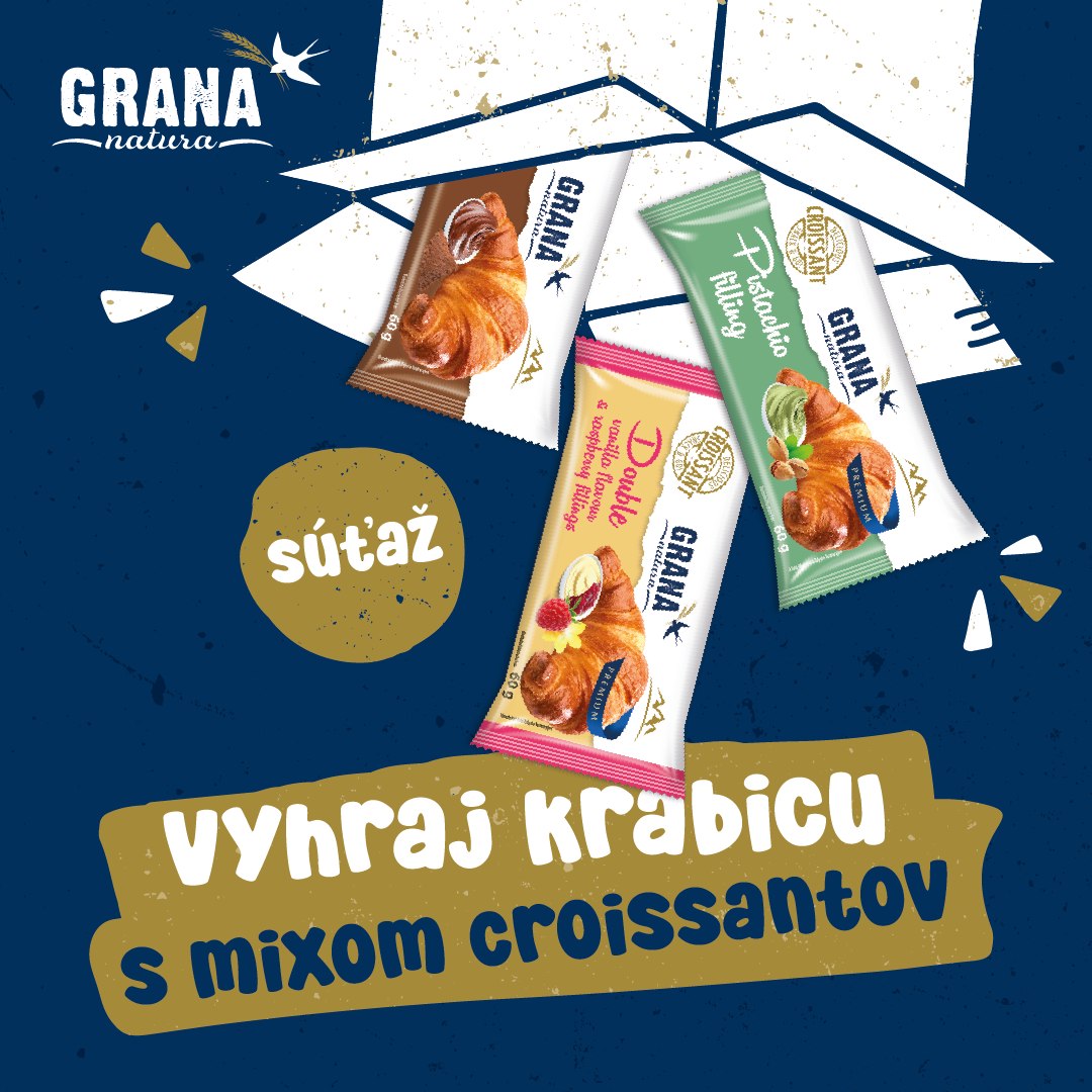 SÚŤAŽ o krabicu plnú čerstvých chrumkavých croissantov 