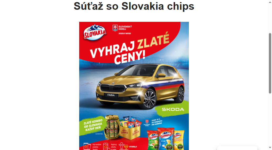 Súťaž so Slovakia chips