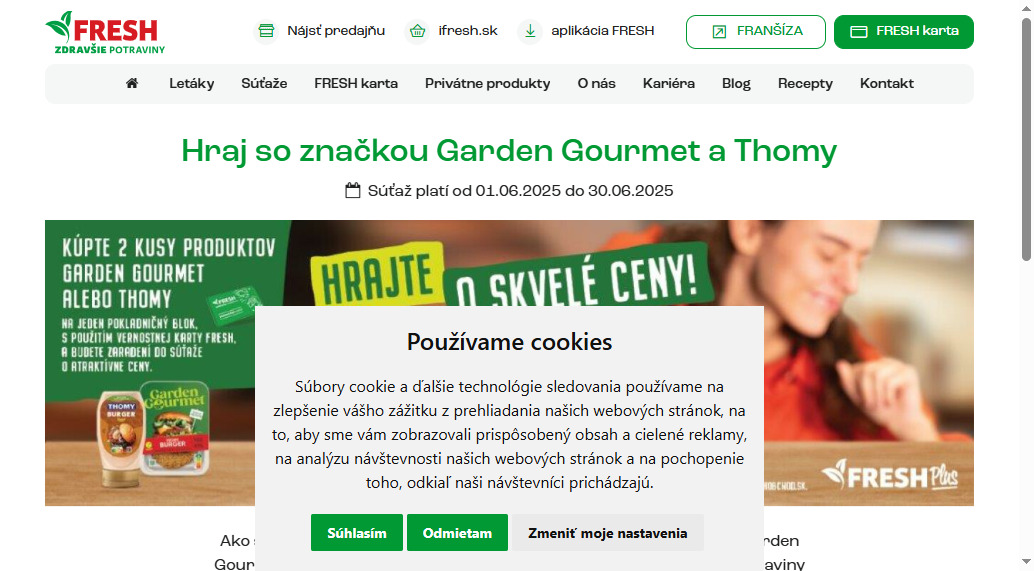 Hraj so značkou Garden Gourmet a Thomy