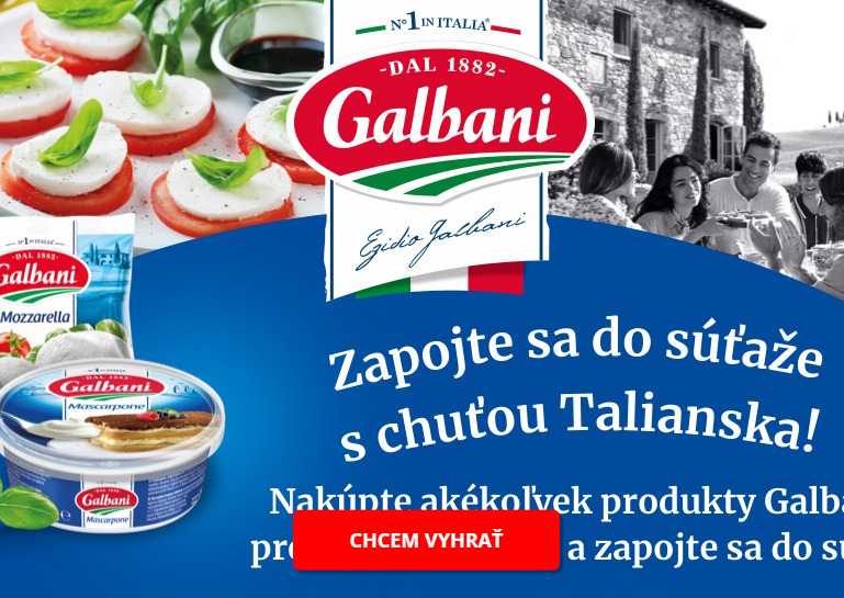 Nakúpte produkty Galbani v predajniach Tesco a vyhrajte