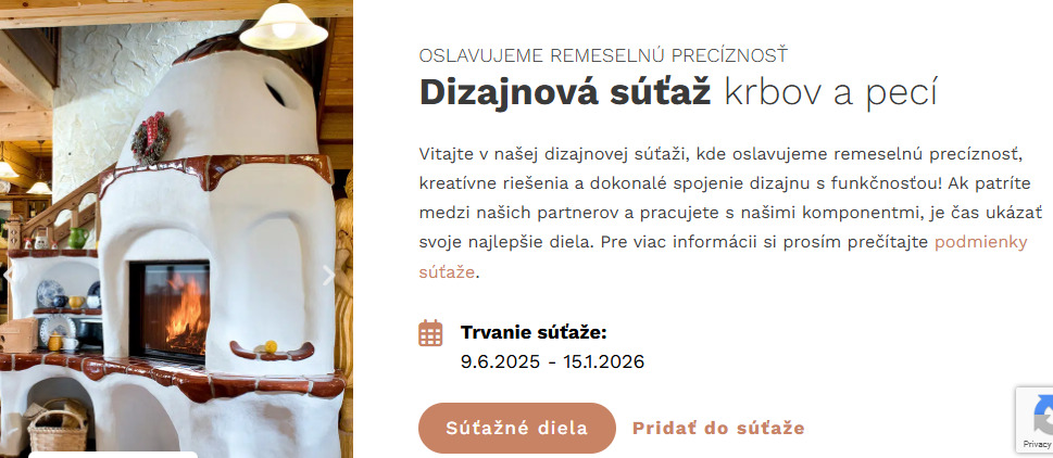 Dizajnová súťaž krbov a pecí