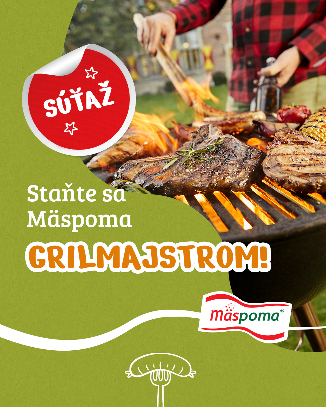 Vyhrať môžete: obrandovanú Mäspoma šiltovku, tričko, zá