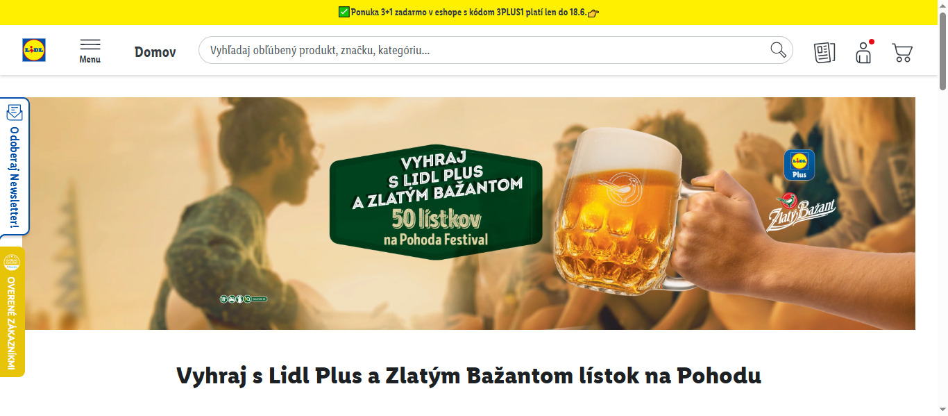 Vyhraj s Lidl Plus a Zlatým Bažantom lístok na Pohodu