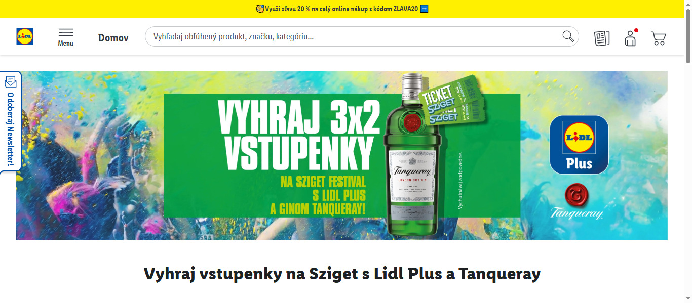 Vyhraj vstupenky na Sziget s Lidl Plus a Tanqueray