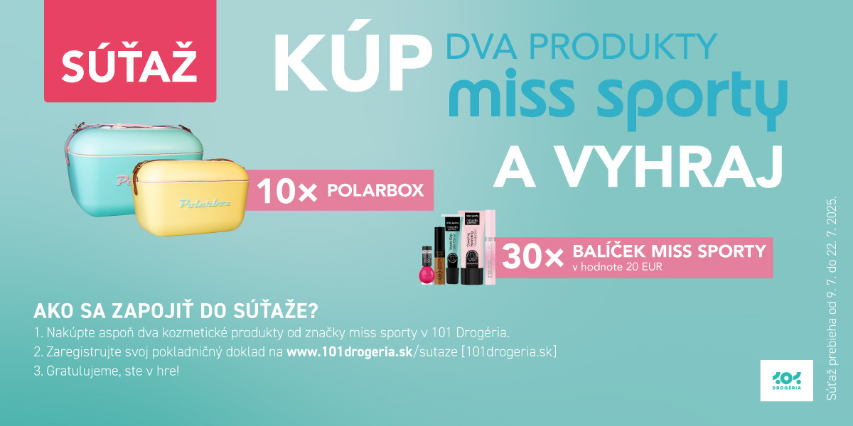 Kúp dva produkty miss sporty a vyhraj