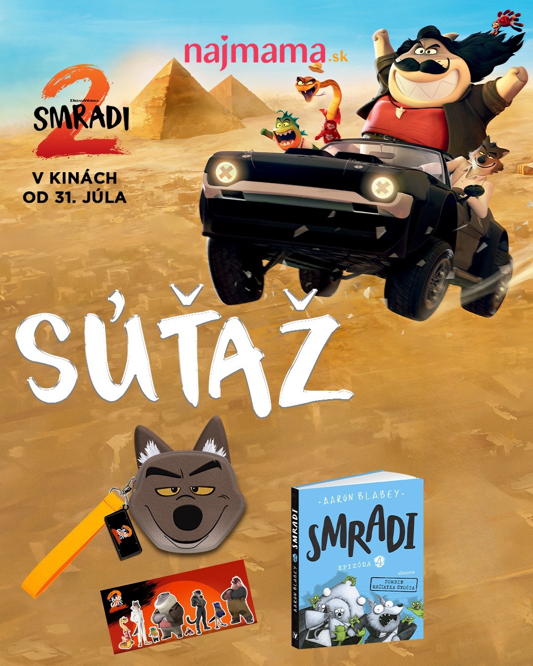 Súťažíme o 1 balíček merchu Smradi, ktorý obsahuje peňa