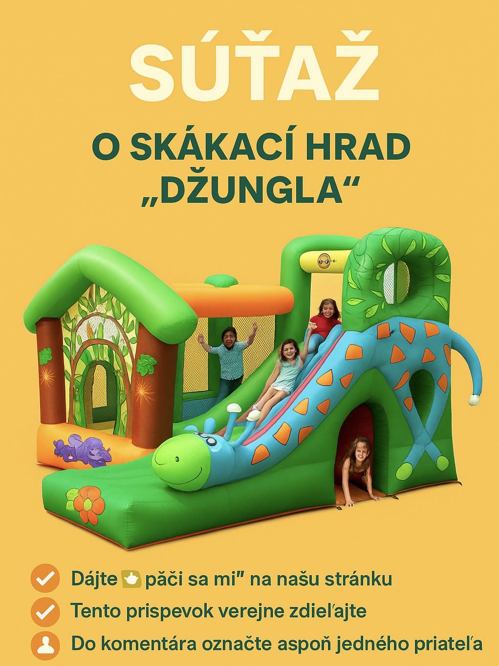 SÚŤAŽ O SKÁKACÍ HRAD „DŽUNGLA&#8221;
