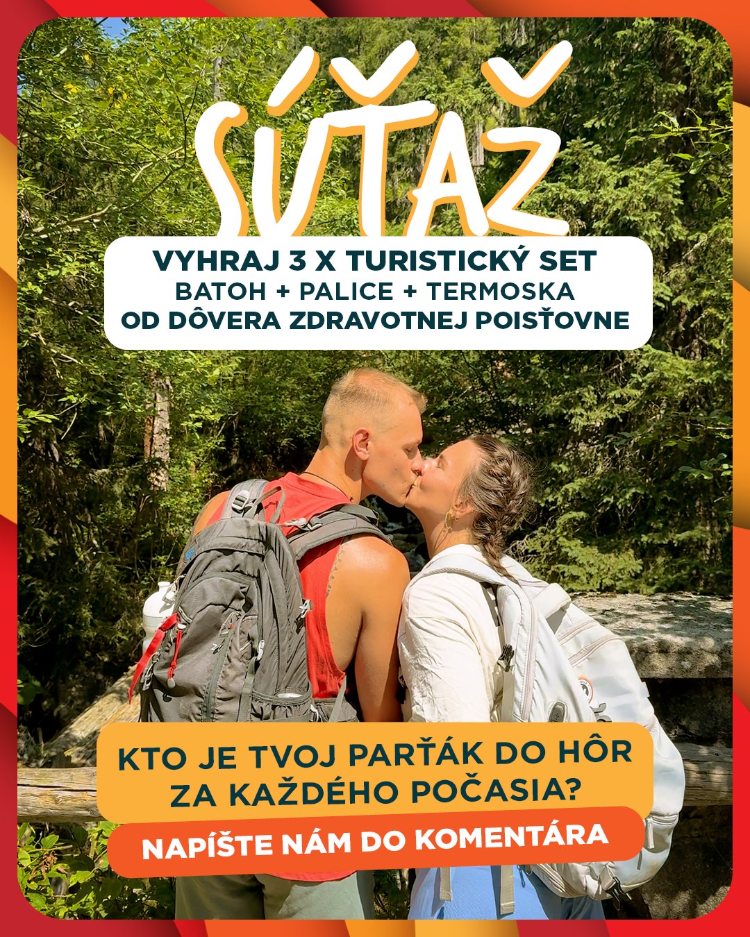 Súťaž o 3 x turistický set – batoh, palice a termosku