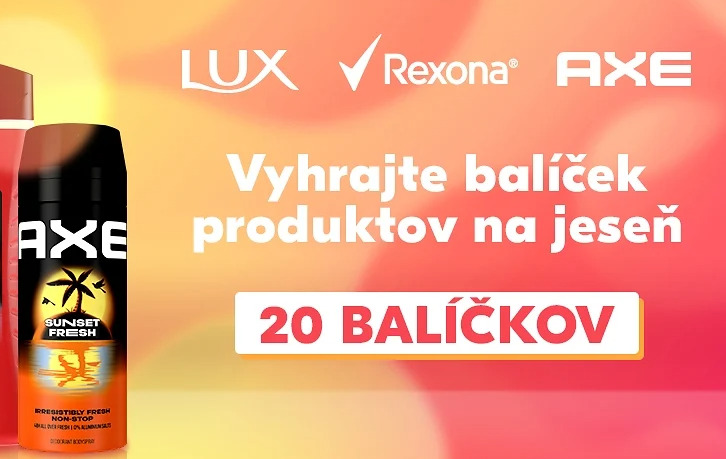 Súťaž so zn. Axe, Rexona a Lux o 20 darčekových balíčko