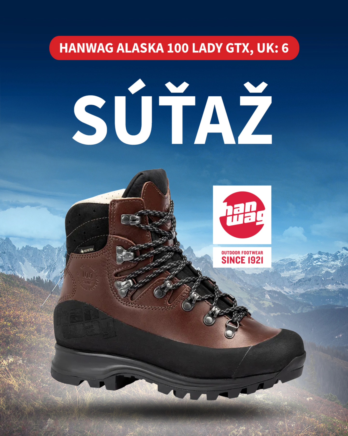 Súťaž o turistické topánky Hanwag ALASKA 100 LADY GTX