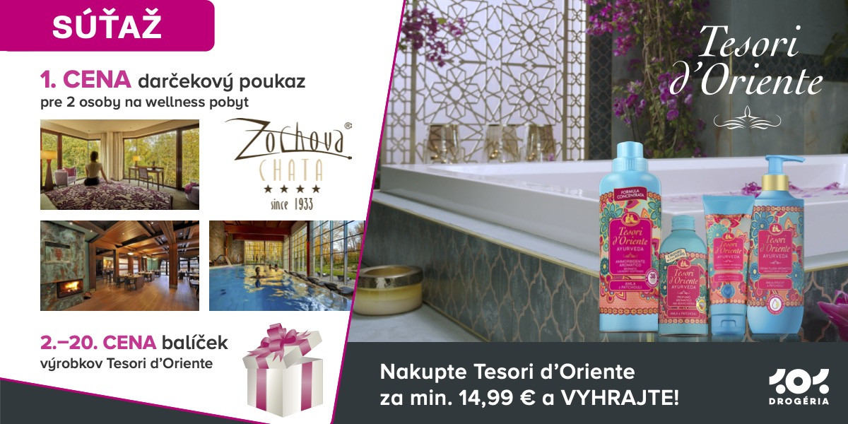 Doprajte si chvíľku pre seba s Tesori d’Oriente a vyhra
