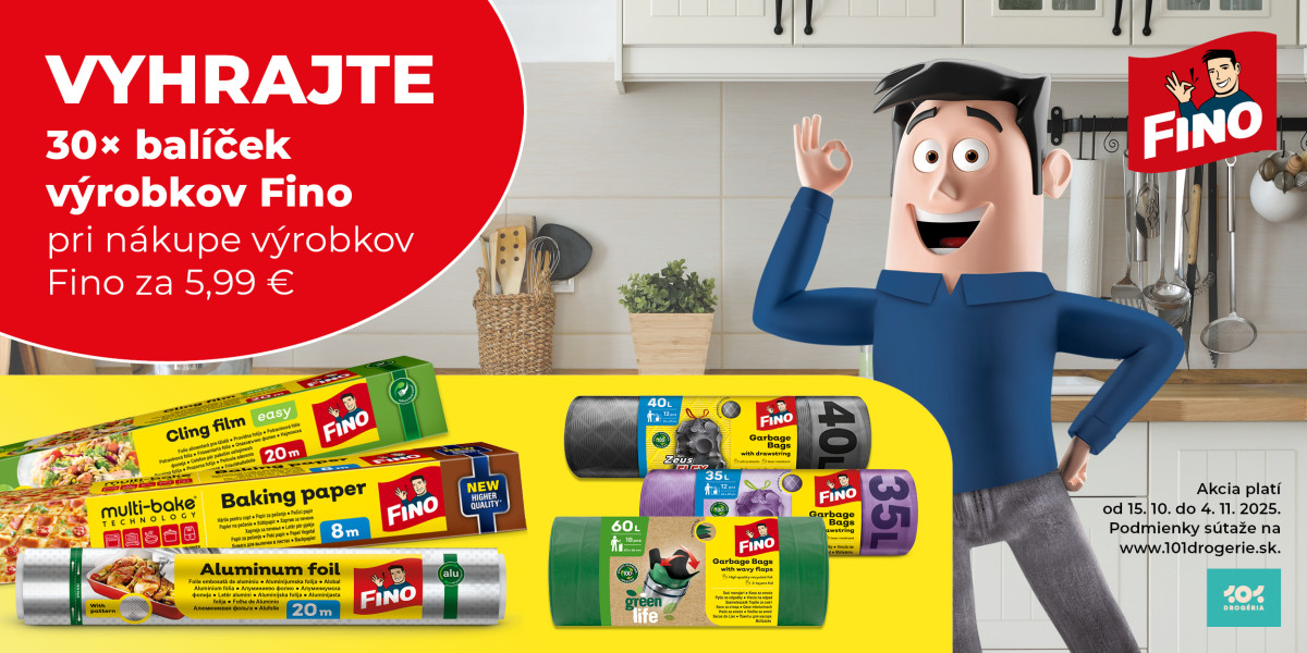 Vyhrajte balíček produktov FINO pre svoju domácnosť