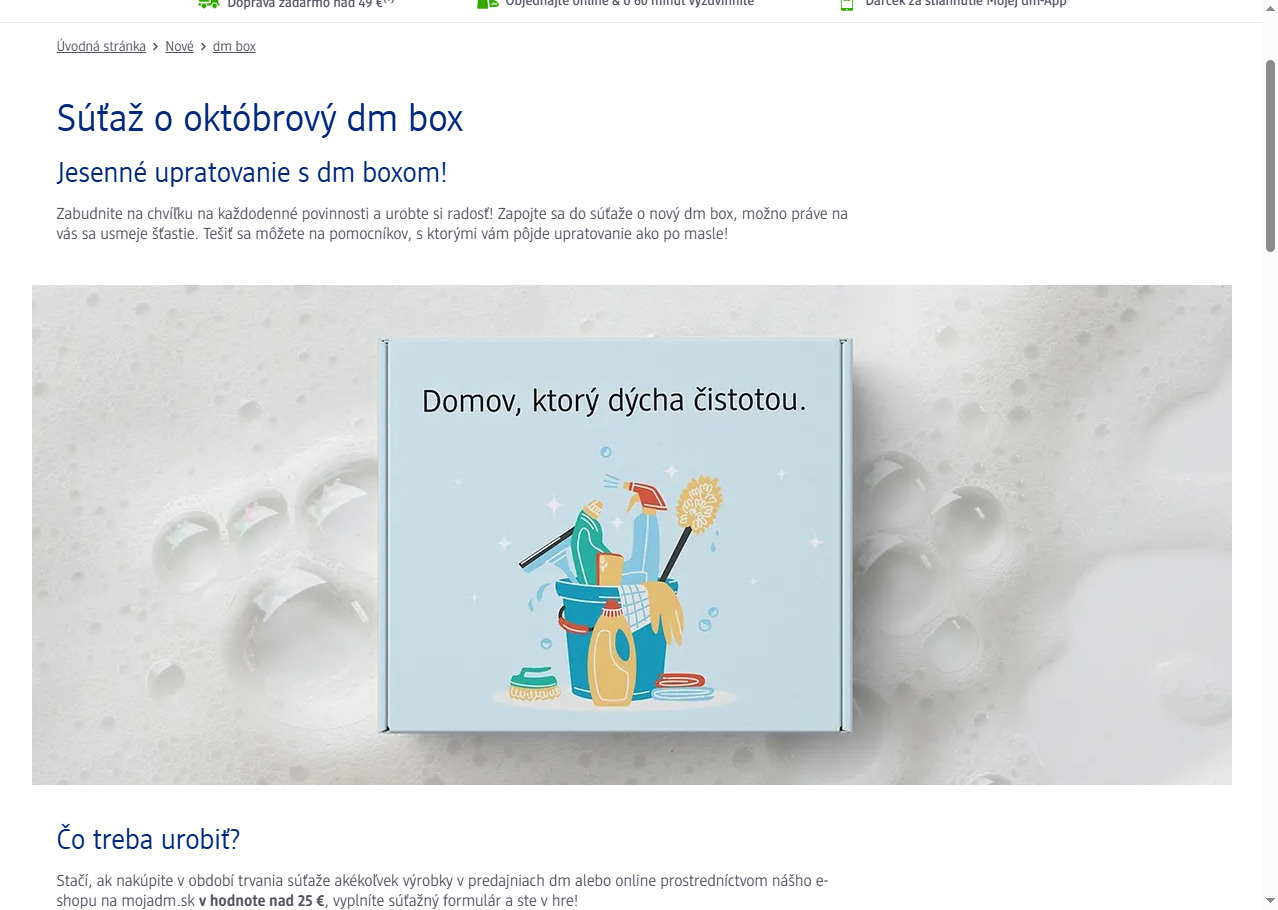 Súťaž o októbrový dm box