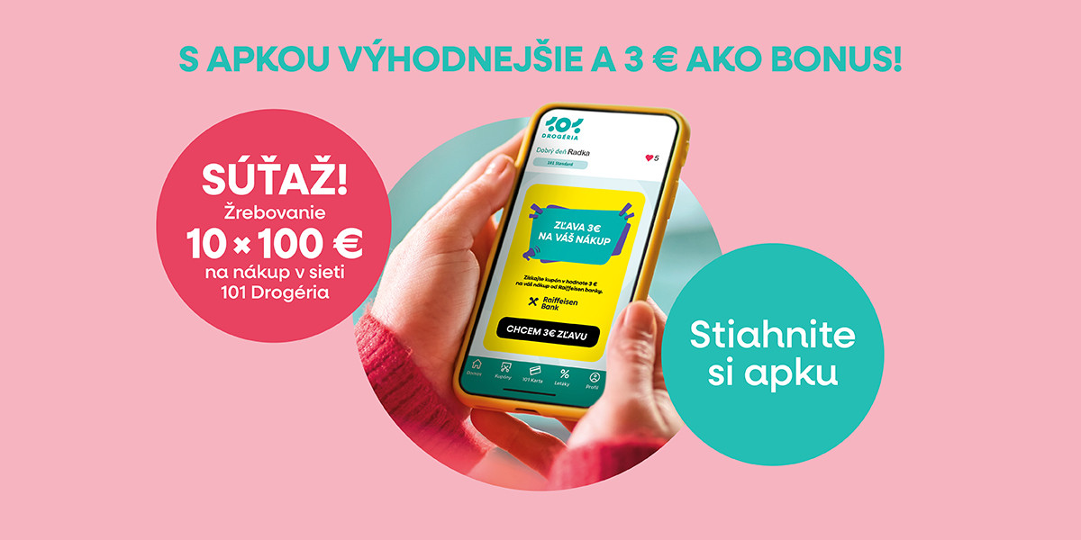 Súťaž o 10x poukážku v hodnote 100 € na nákup v 101 Dro