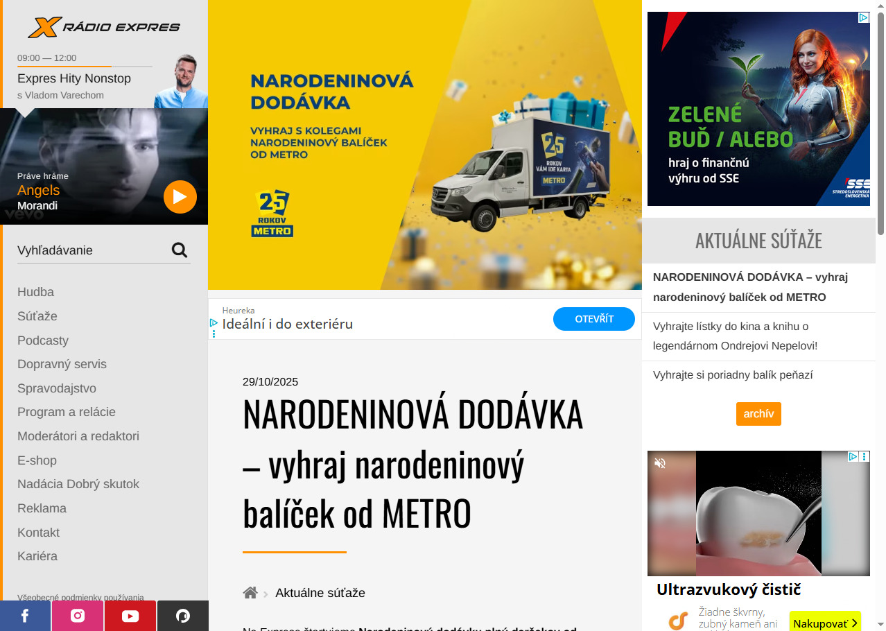 NARODENINOVÁ DODÁVKA – vyhraj narodeninový balíček od M