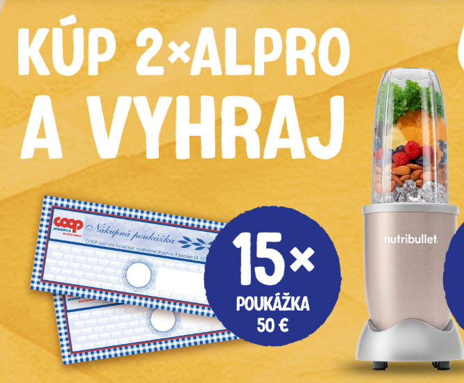 KÚP ALPRO A VYHRAJ MIXÉR NUTRIBULLET PRO