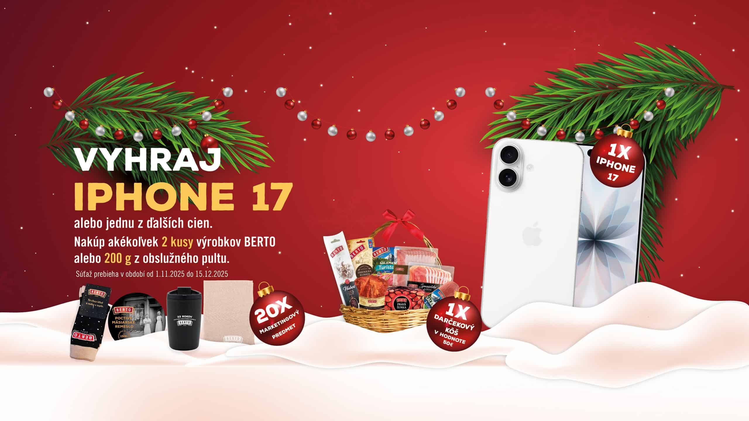 Vianočná súťaž o iPhone 17 (256 GB)