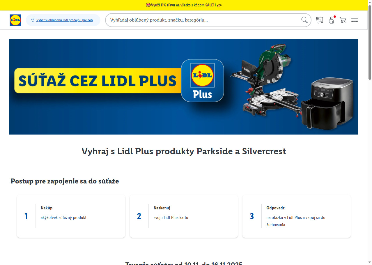 Vyhraj s Lidl Plus produkty Parkside ﻿a Silvercrest