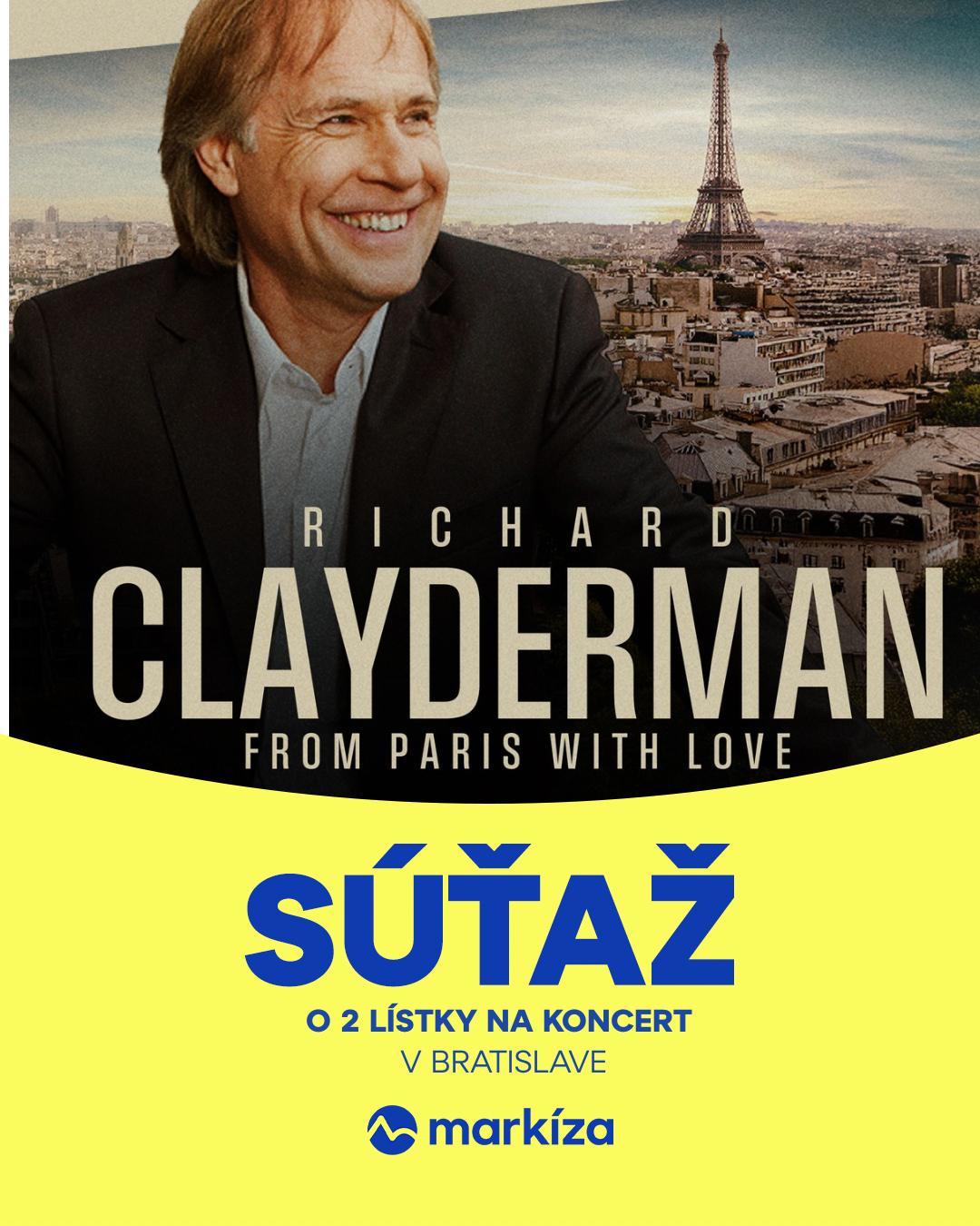 Súťažte o 2 lístky na koncert RICHARD CLAYDERMAN v Brat