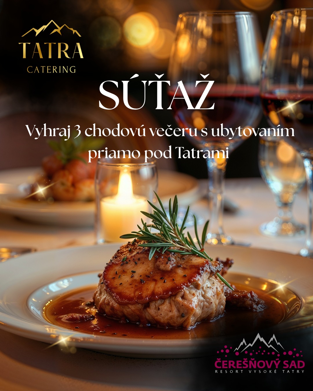 Súťaž o troj-chodovú večeru s ubytovaním pre 2 osoby v 