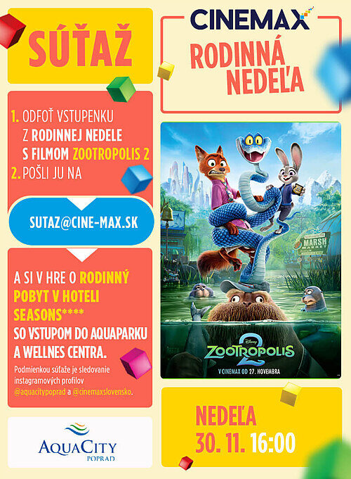 Súťaž o rodinný pobyt v hoteli Seasons**** s aquaparkom