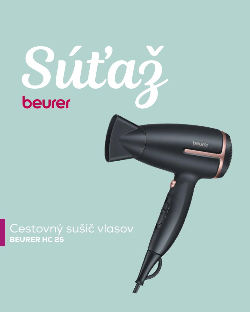 Súťaž o cestovný sušič vlasov BEURER HC 25