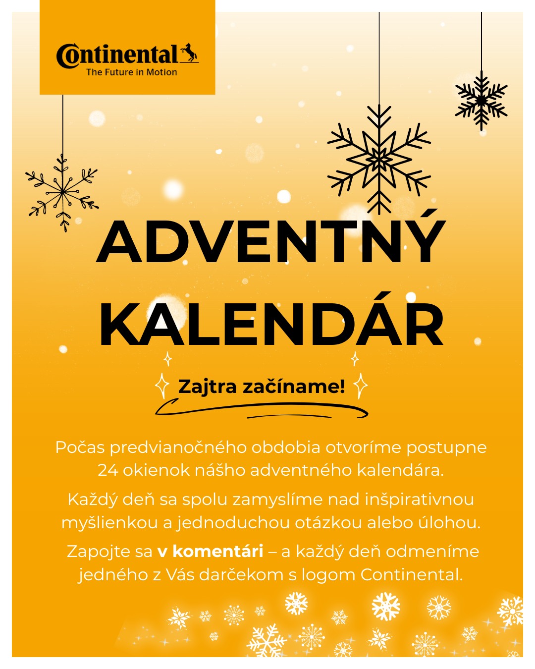 Continental Adventný kalendár 2025 na FB