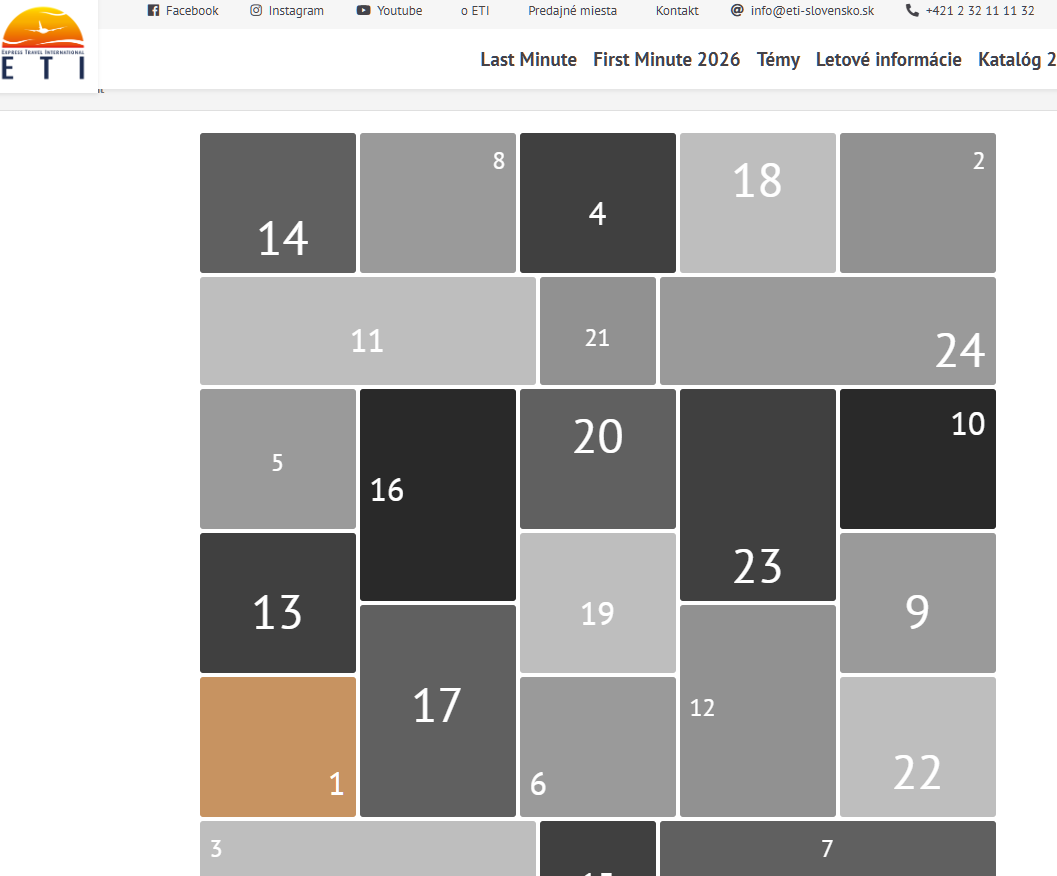 ETI Adventný kalendár 2025