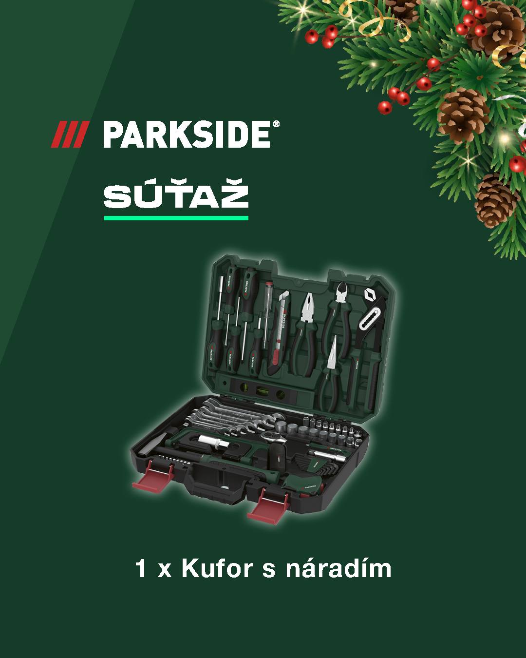 Súťaž o PARKSIDE kufor s náradím, 95-dielny