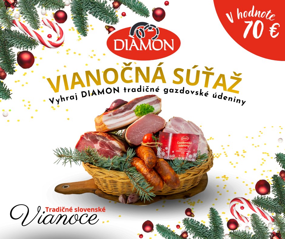 Vyhraj košík plný tradičných gazdovských údenín od DIAM