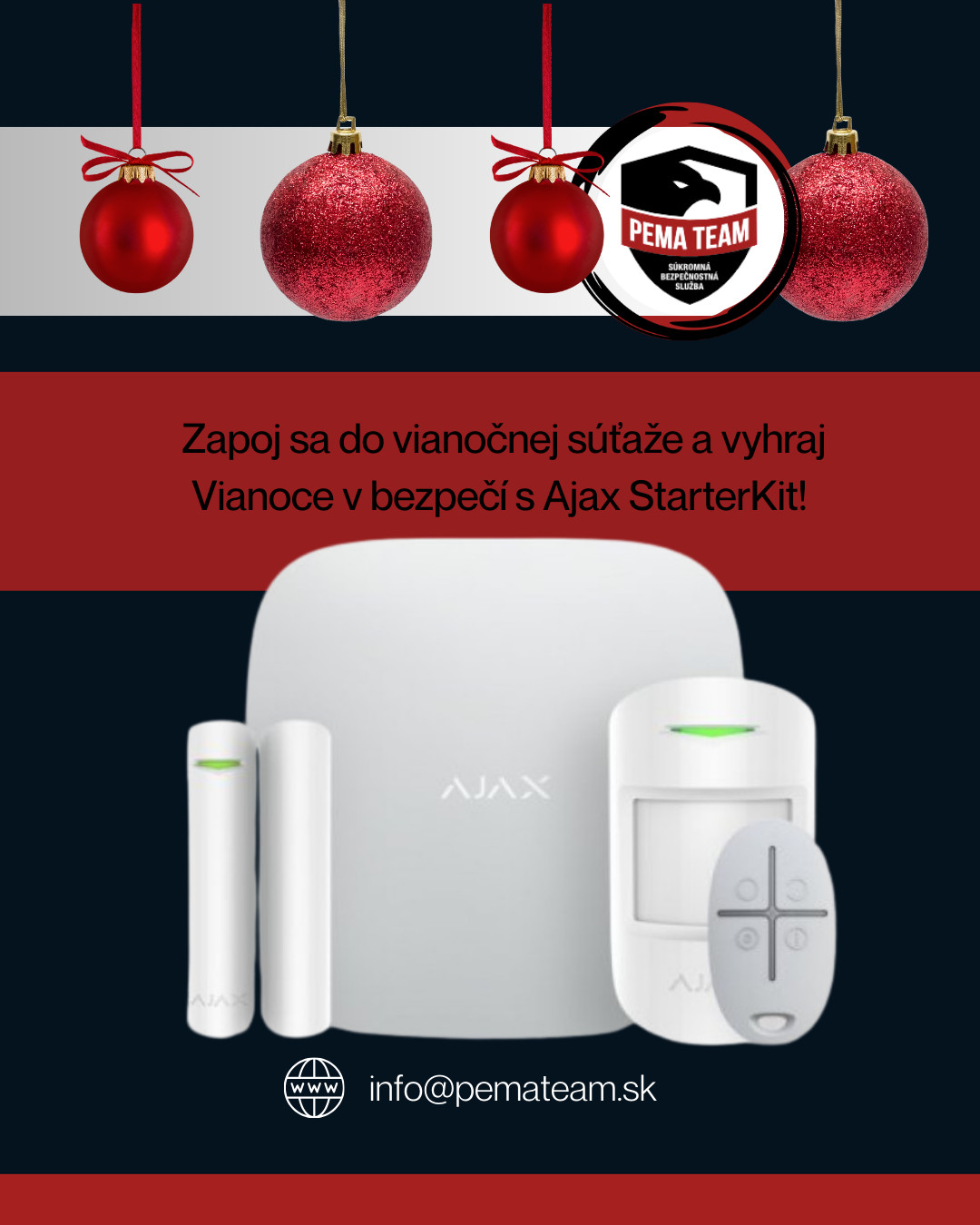 Súťaž o bezdrôtový alarm Ajax StarterKit White