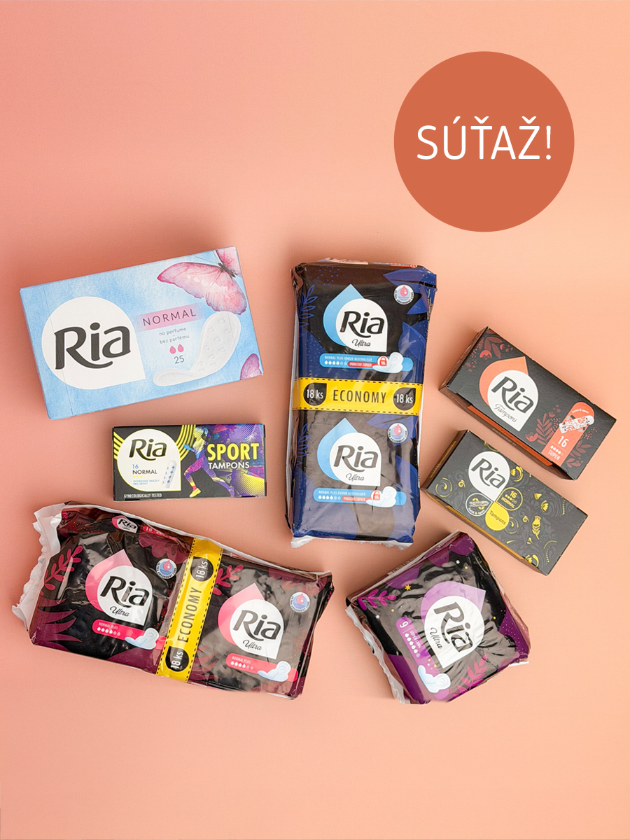 Vyhraj ročnú zásobu menštruačných potrieb zn. Ria