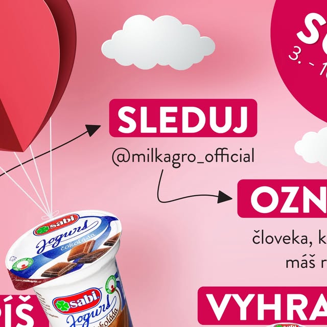 Valentínska súťaž s jogurtmi na IG