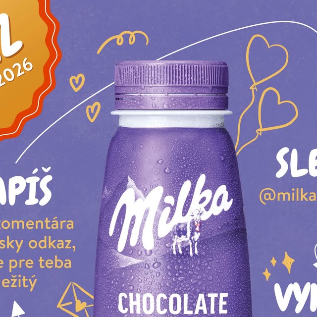 Súťaž o 10 kartónov čokoládového mlieka Milka