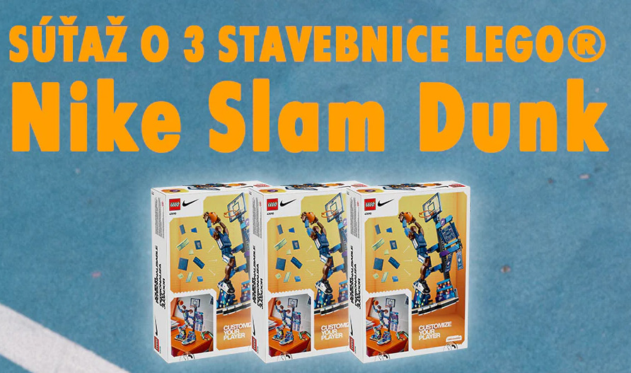 Súťaž o 3 stavebnice LEGO® Nike Slam Dunk