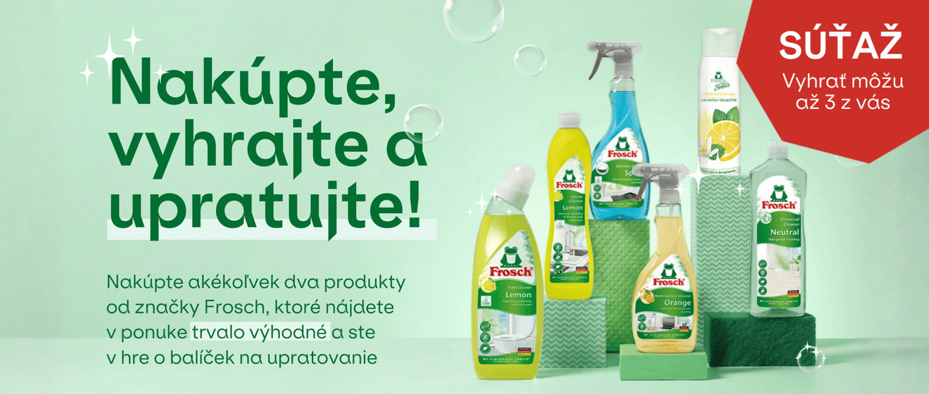 Nakúpte, vyhrajte a upratujte: Súťaž so značkou Frosch 