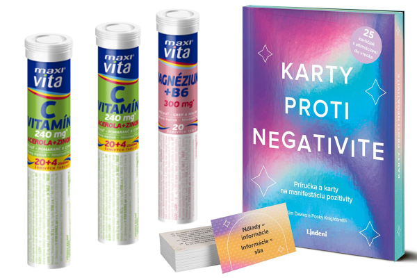 Súťaž o výživové doplnky maxiVita a Karty proti negativ