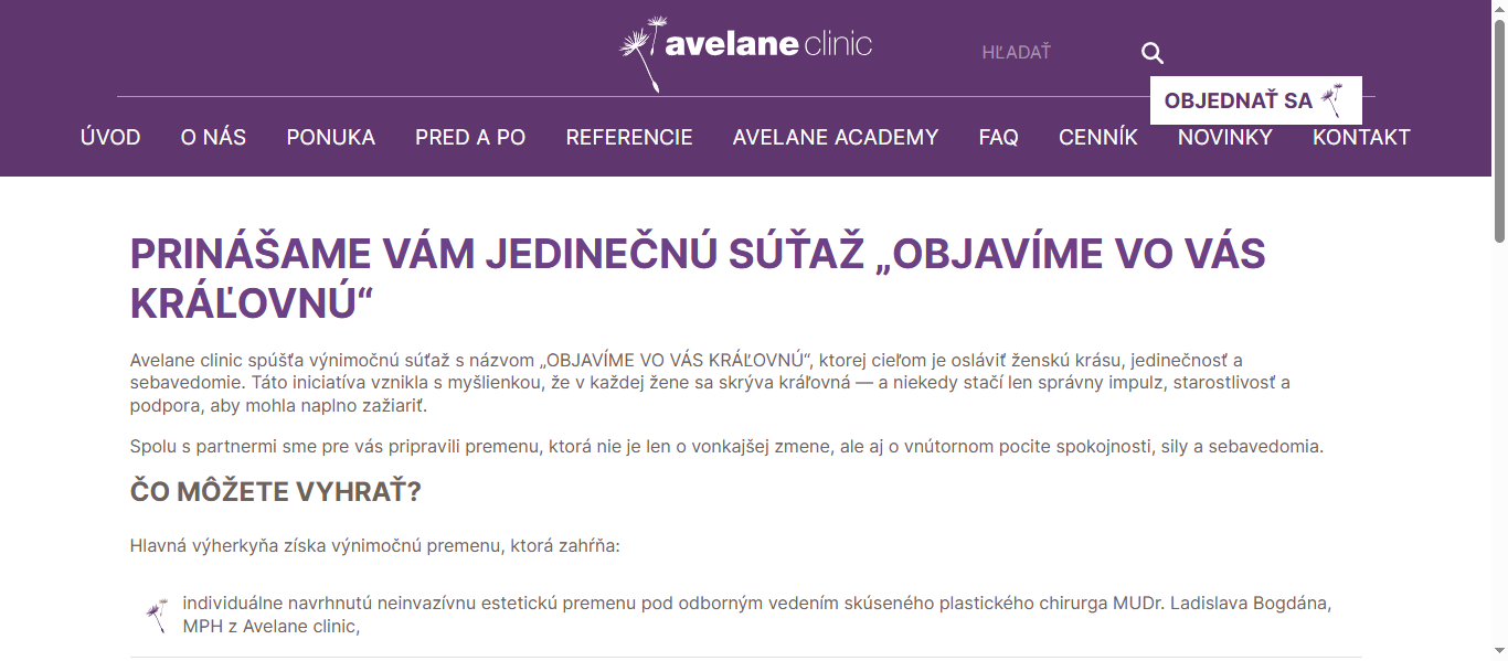 OBJAVÍME VO VÁS KRÁĽOVNÚ