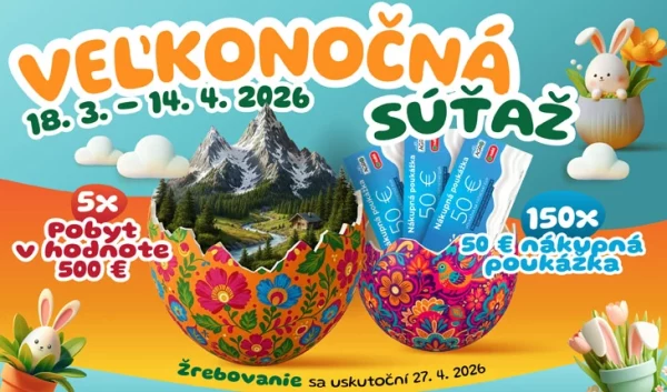 Vyhrajte pobyt alebo nákupnú poukážku v hodnote 50 €