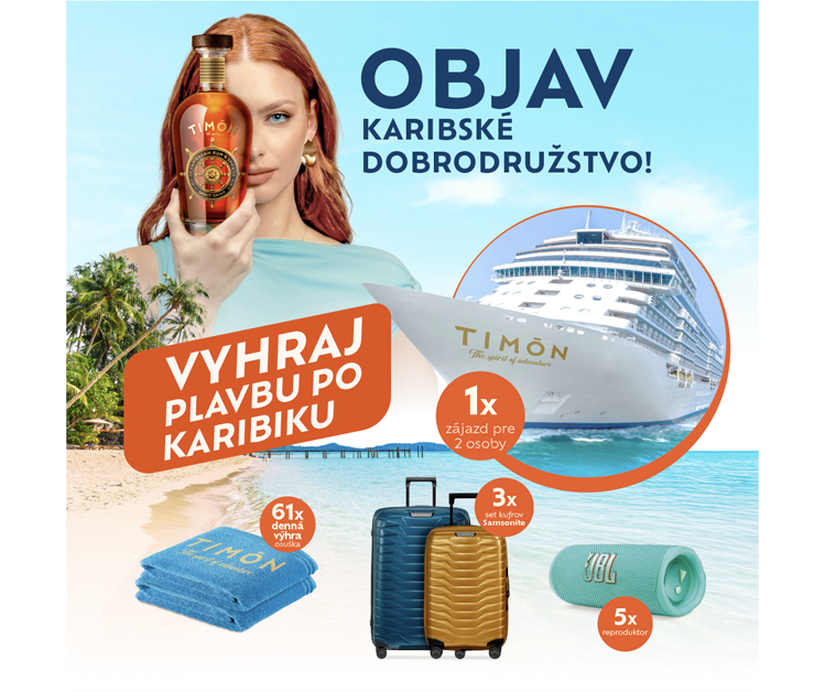 Vyhraj plavbu po Karibiku s rumom Timón