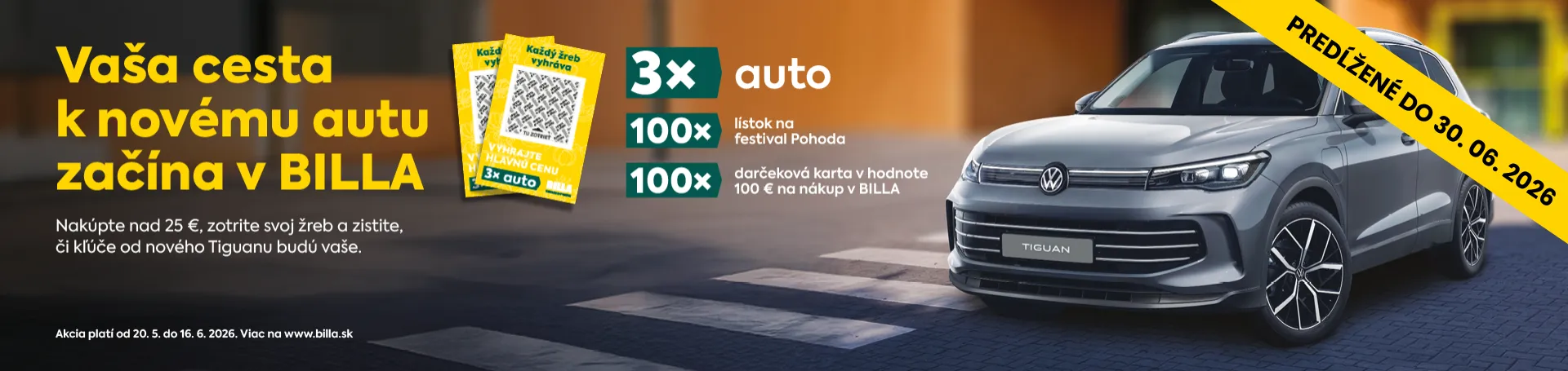 Zotrite žreb a hrajte o nový Volkswagen Tiguan