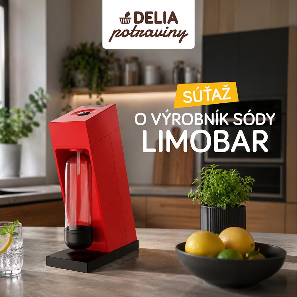 Súťaž DELIA potraviny o výrobník sódy Limobar