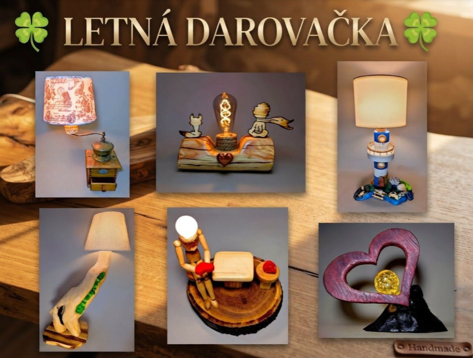 Letná darovačka – súťaž o ručne vyrobenú drevenú lampu od LAMPY Z LESA