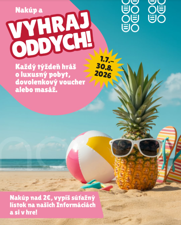 Letná súťaž o pobyty, dovolenkové vouchery a masáže v Novum Prešov