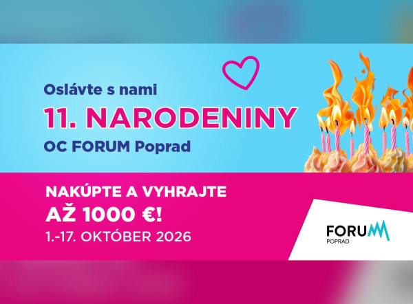Oslavujeme 11. narodeniny! Nakúpte a vyhrajte až 1 000 €