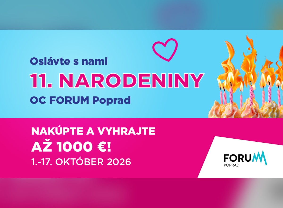 Oslavujeme 11. narodeniny! Nakúpte a vyhrajte až 1 000 €